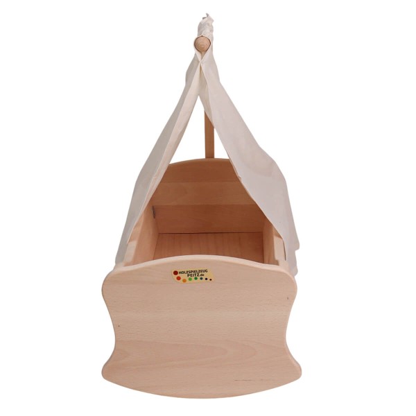 Puppenwiege Holz aus Buche Vollholz