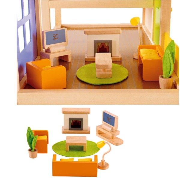 Puppenmöbel Wohnzimmer Set