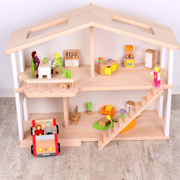 Puppenhaus mit zwei Stockwerken