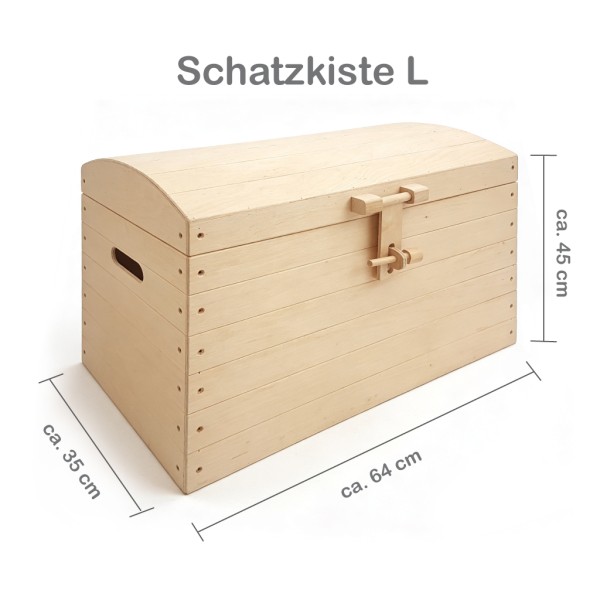 Piraten Schatzkiste aus Holz für Kinder