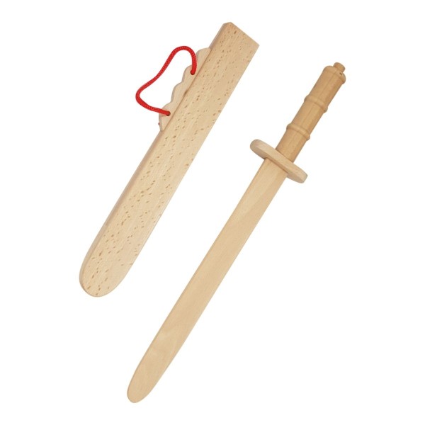 Kinder-Holz-Schwert, 42 cm. mit Schwertscheide