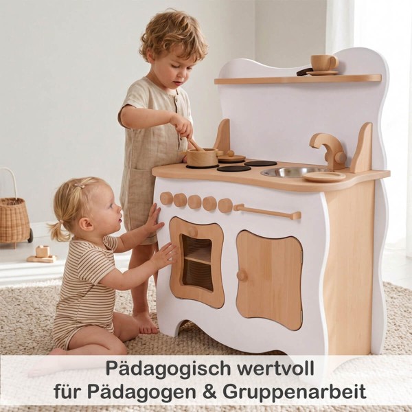 Spielküche weiß pädagogisch wertvoll Lernen