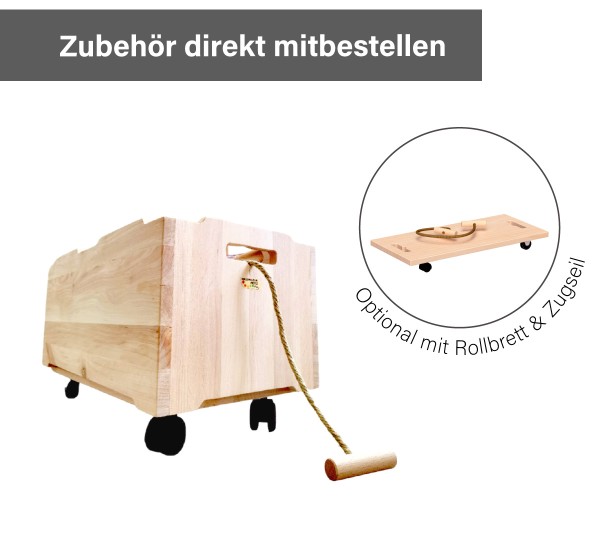 Stapelkiste - optional mit Rollbrett inklusive Zugseil
