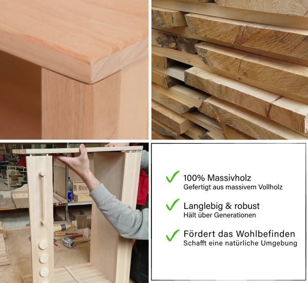 Kinder Werkbank BOB mit Rückwand Natur & Schraubstock | Massivholz 4014