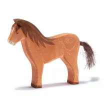 Ostheimer- braunes Pferd Weihnachtsgeschenk Holz öko Naturspielzeug pädagogisch wertvolles Spielzeug Montessori Waldorf Holztiger Ostheimer Spielbauernhof