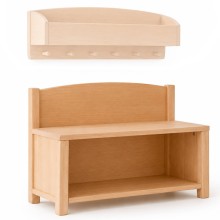 Kinder Sitzbank mit Schuh-Ablage-Fach und Rückenlehne