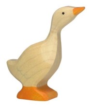 Gans Holzspielzeug Holztiger 80.029 fuer Kinderbauernhof aus Holz Tiere