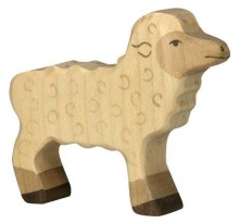 Holztiger Lamm Krippenfigur Weihnachtsgeschenk Holz öko Naturspielzeug pädagogisch wertvolles Spielzeug Montessori Waldorf Holztiger Ostheimer Spielbauernhof