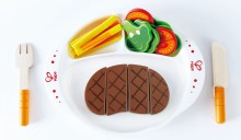 Kinder-Spielzeug - Kantinenschmaus – Gesundes Frühstück oder leckeres Mittagessen – Spielzeug-Gemüse für das Kochen in der Kinder-Spielküche - nützliches Spielküchenzubehör