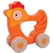 Hand-Schiebe-Tier | Huhn | Motorik-Lernspielzeug | RS 2093