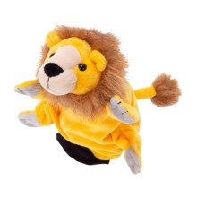 Löwe Handpuppe von Beleduc als weiche Stoffpuppe für das Kasperletheater