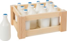 Kinderlebensmittel Milchflasche aus Holz