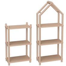 Montessori Regal schmal ohne oder mit Dach