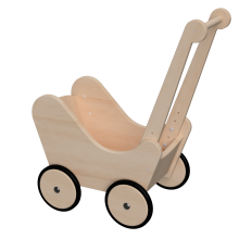 Kinder Puppenwagen Johanna aus Holz mit Gummireifen