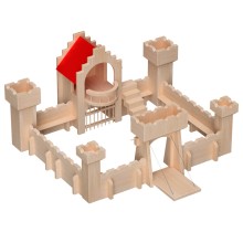 Natur Ritter-Schloss mit Holzfiguren spiel
